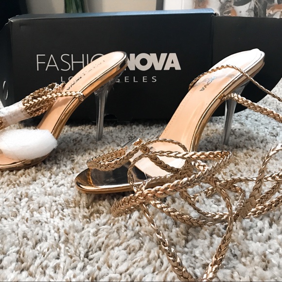 Fashion Nova Rose Gold Heels - Picture 2 of 4